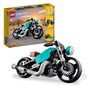 LEGO Creator 31135 - La moto ancienne, Jouet Transformable en Véhicules Classique et de Rue, et en Voiture de Dragster