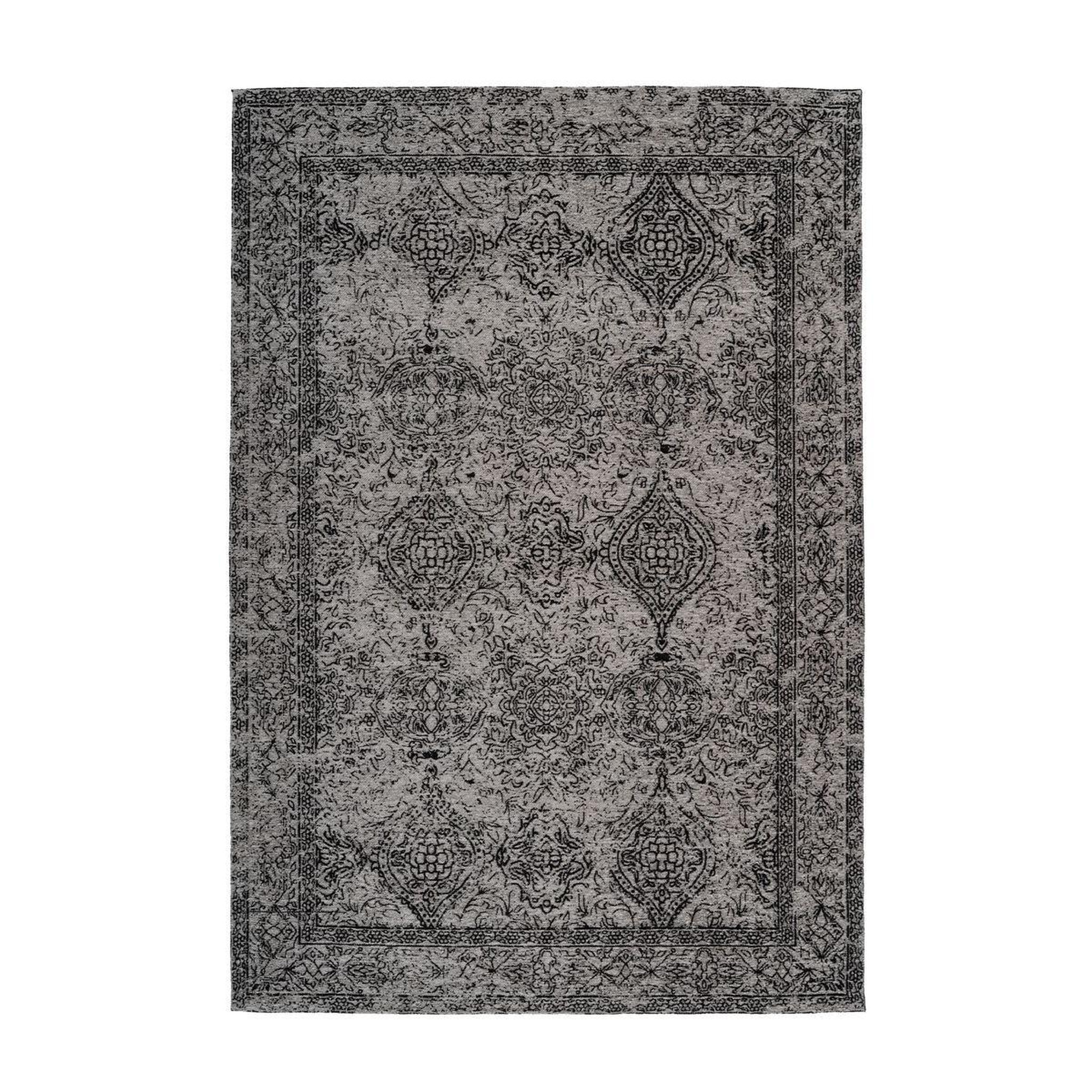 Paris Prix Tapis vintage à poils courts  iglesia  gris & noir. Coloris disponibles : Gris