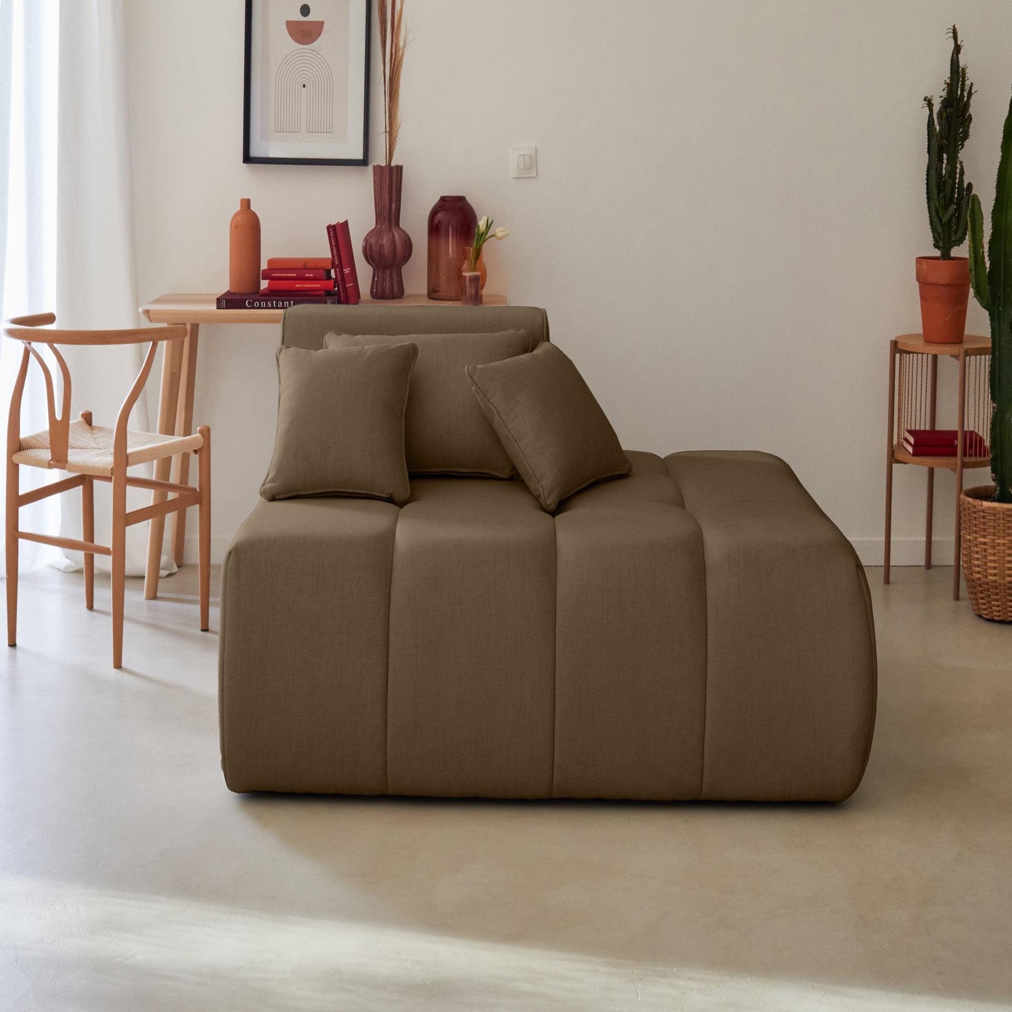 Voir la diapositive 2 : LISA DESIGN Caracas - module d'assise droit - en tissu