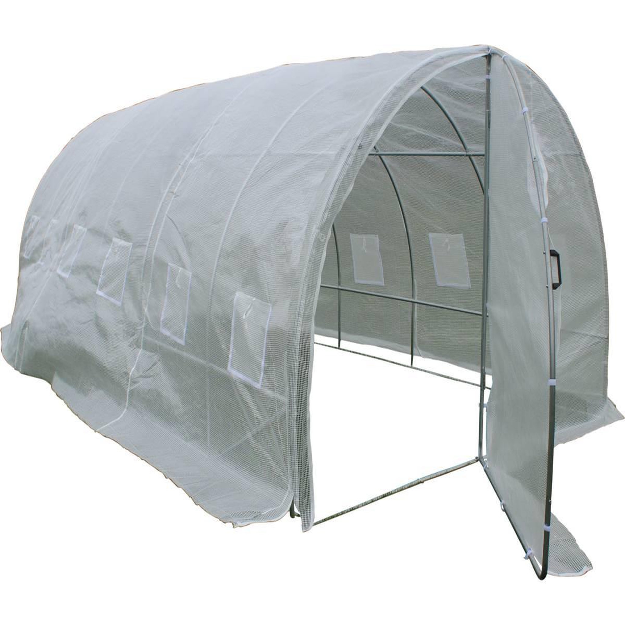 Voir la diapositive 1 : Habitat et Jardin Serre tunnel de jardin avec porte  mimosa  - 180 g/m² - 18 m² - 6 x 3 x 2 m