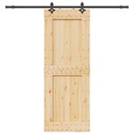 VIDAXL Porte coulissante et kit de quincaillerie 85x210 cm pin massif