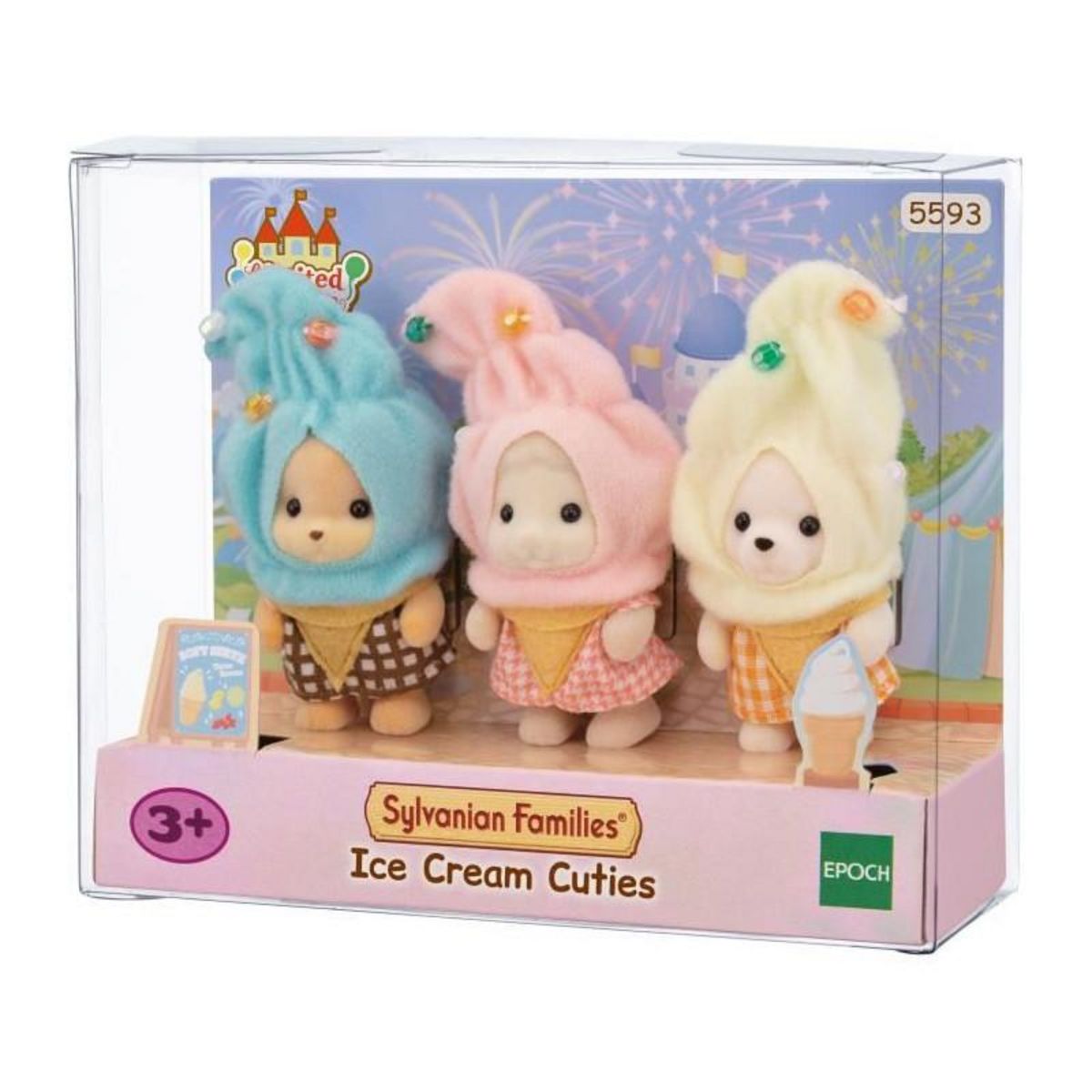 Sylvanian Families Le trio des bébés en costumes de cremes glacées - SYLVANIAN FAMILIES - 5593 - A partir de 3 ans