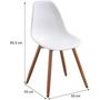 Voir la diapositive 5 : MARKET24 Lot de 4 chaises de jardin en polypropylene - Blanc - 50 x 55 x 85,5 cm
