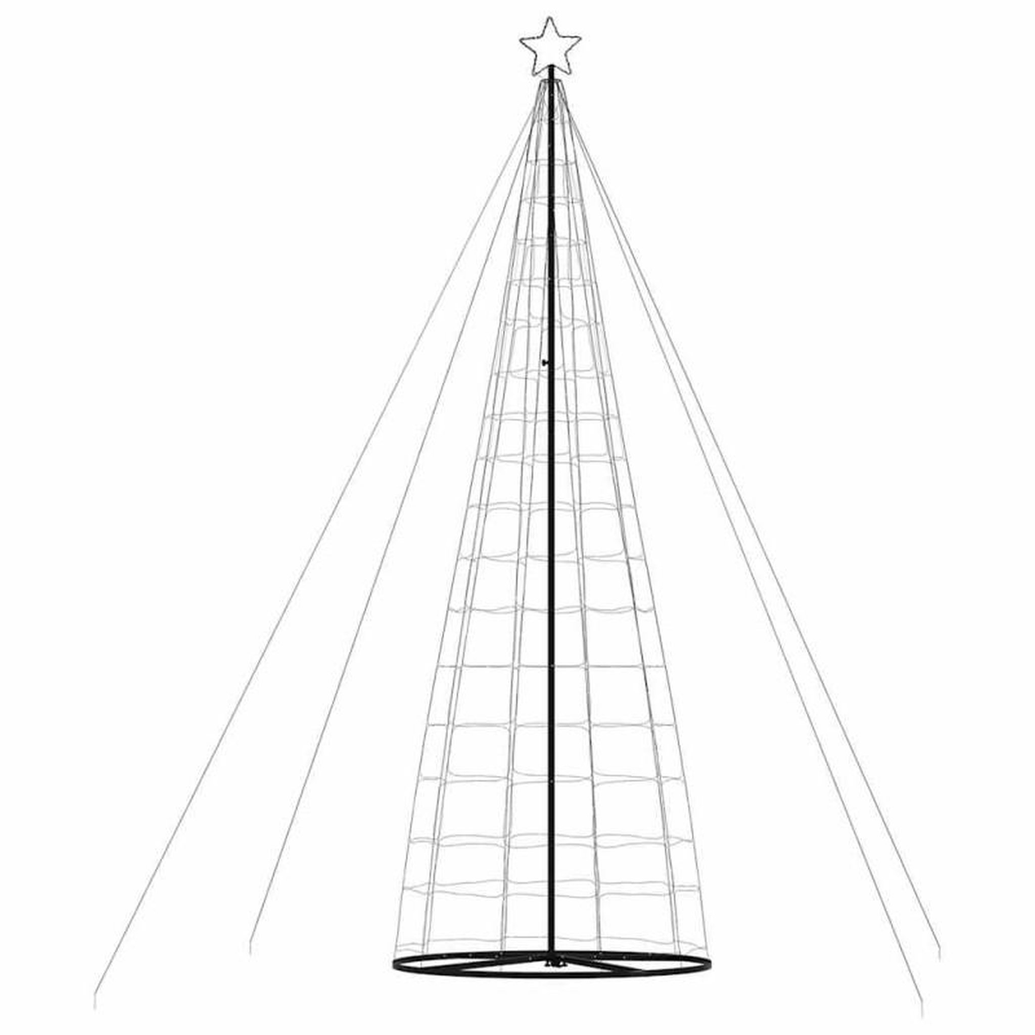 Voir la diapositive 5 : VIDAXL Arbre de Noël lumineux conique 1534 LED bleu 503 cm