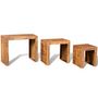 Voir la diapositive 4 : VIDAXL Table gigogne 3 pcs Bois massif de manguier