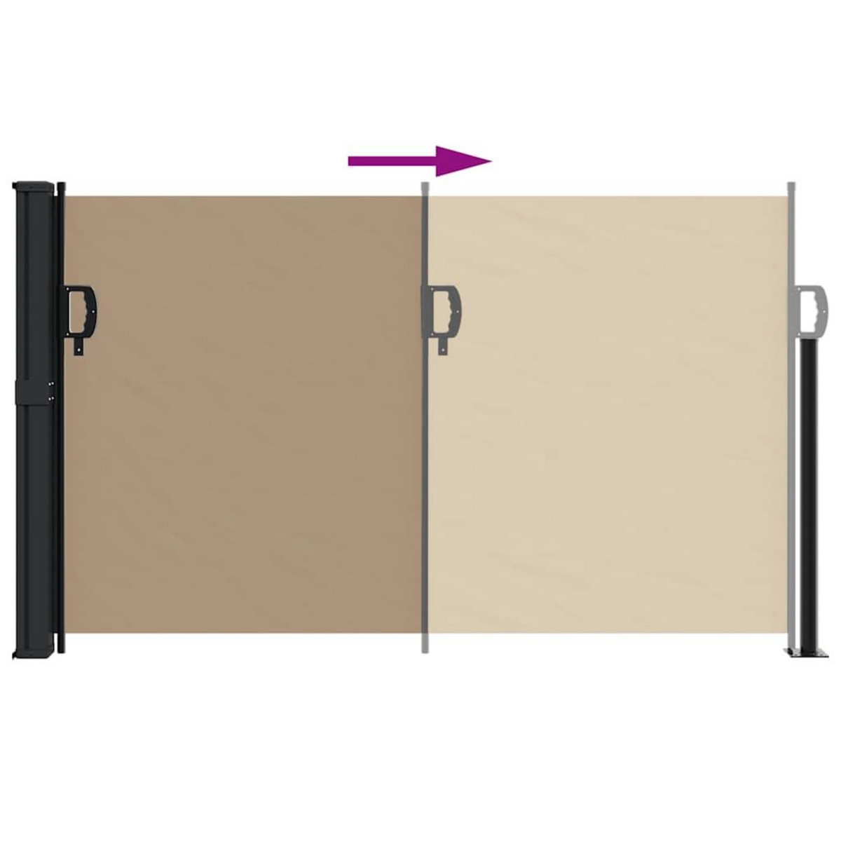 VIDAXL Auvent lateral retractable taupe 120x500 cm