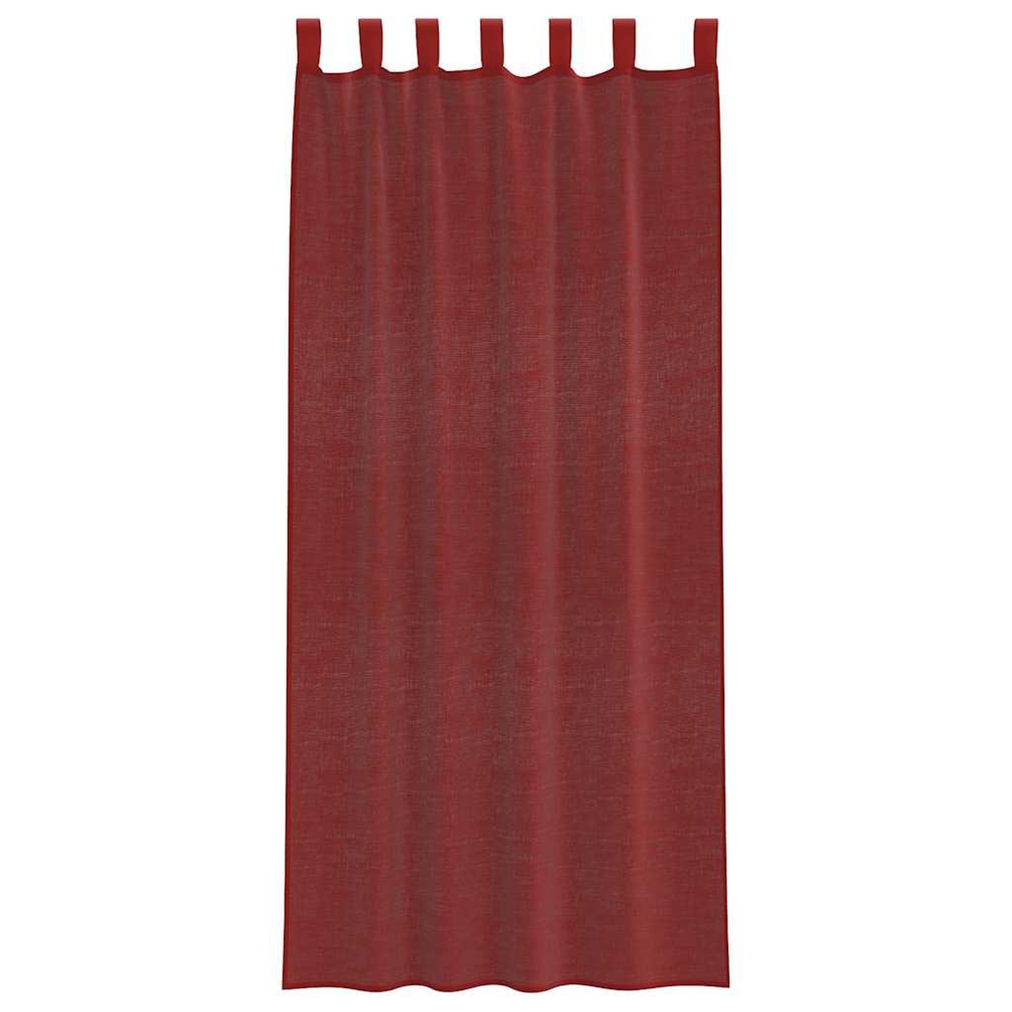 Voir la diapositive 4 : VIDAXL Rideaux en voile avec passe-tringles 2 pcs rouge bordeaux