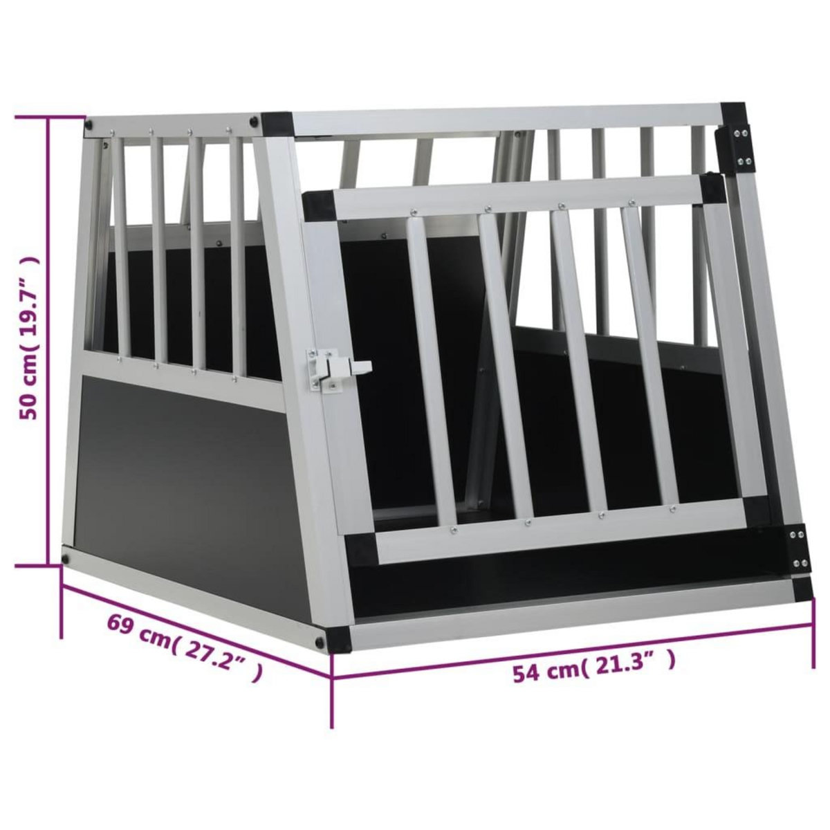 VIDAXL Cage pour chien avec une porte 54 x 69 x 50 cm