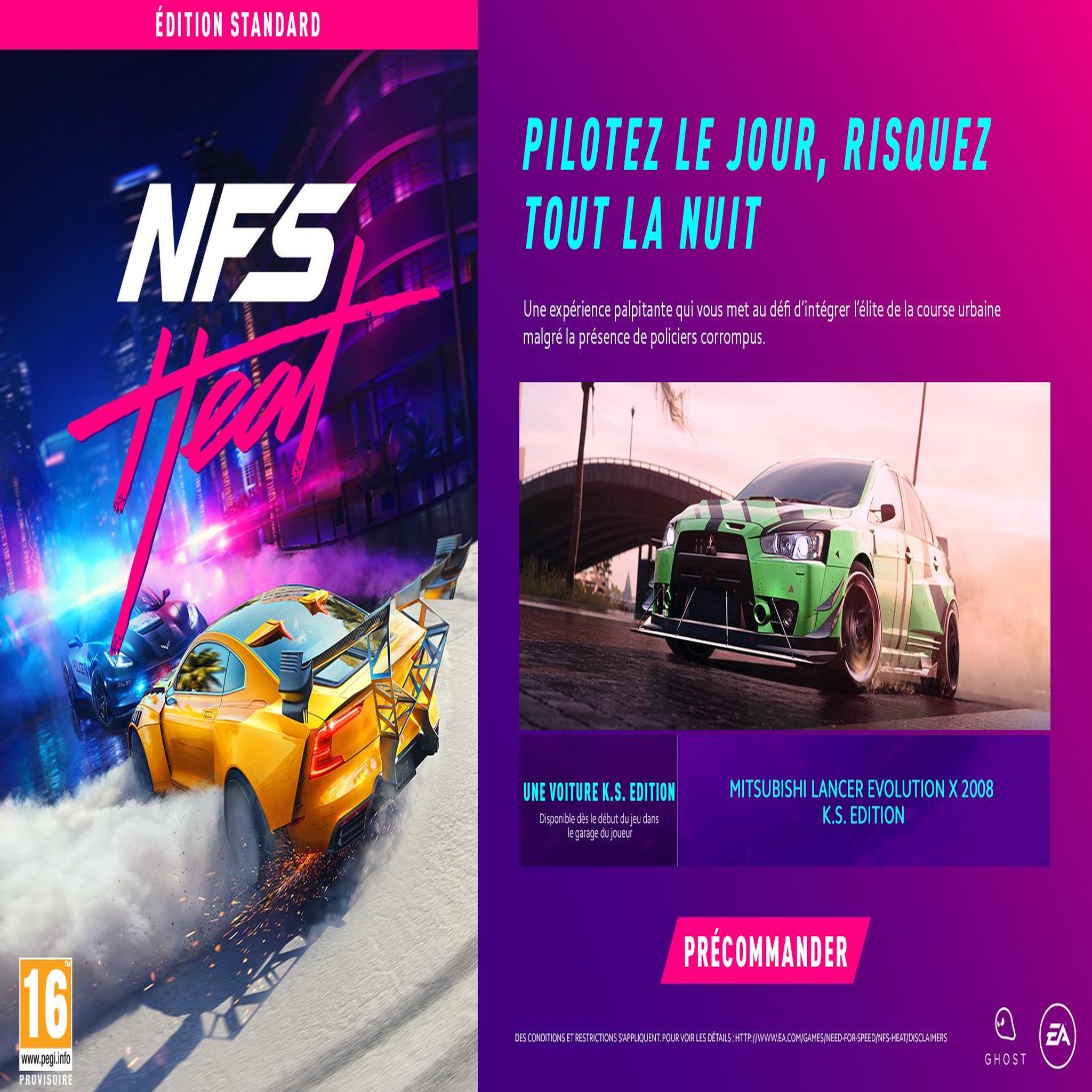 Voir la diapositive 3 : Electronic Arts Need For Speed Heat PS4