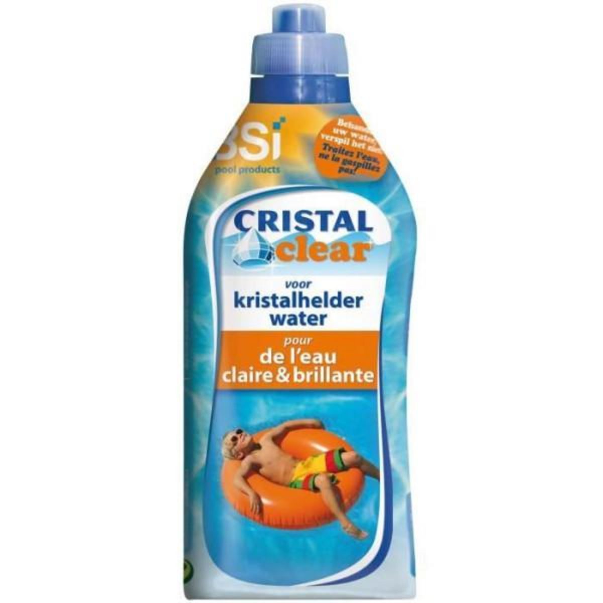 Bsi BSi nettoyant piscine Cristal clear 1 litre bleu
