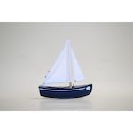 TIROT Le sloop bleu marine -bateau en bois 21cm