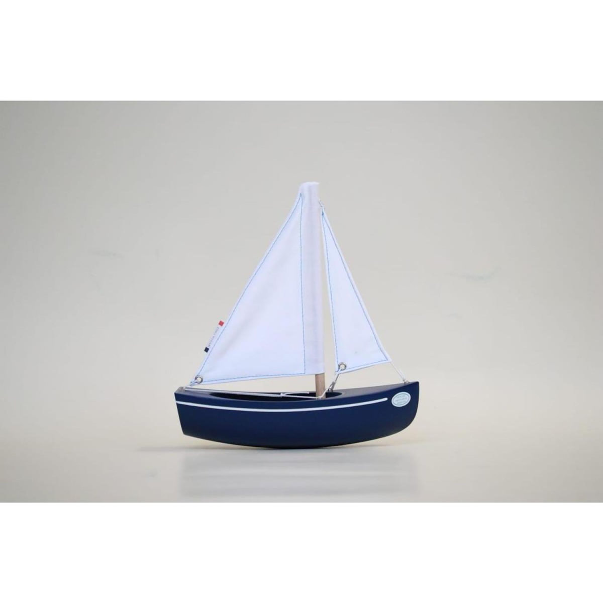 TIROT Le sloop bleu marine -bateau en bois 21cm