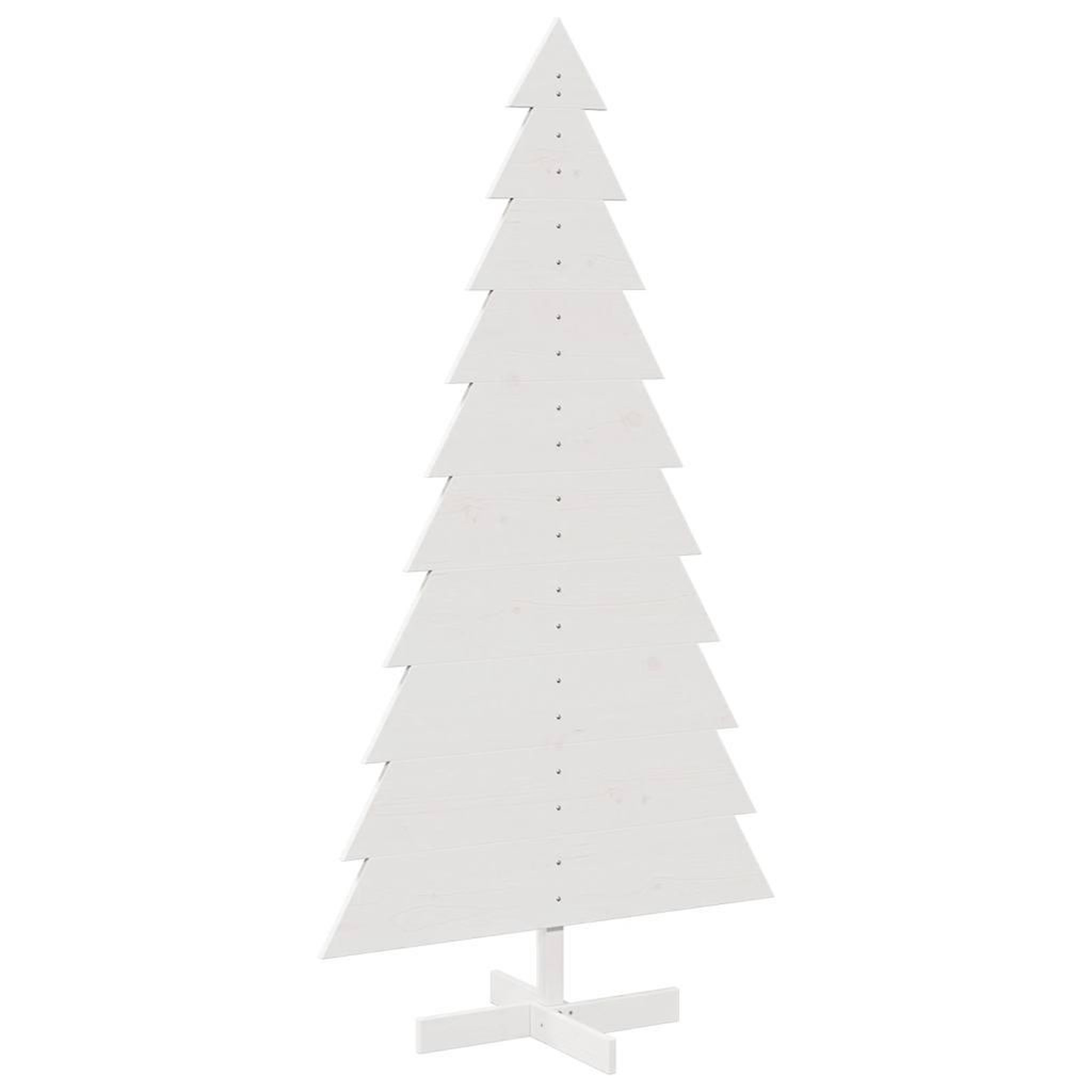 Voir la diapositive 2 : VIDAXL Arbre de Noël en bois pour decoration blanc 180 cm pin massif