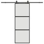 Voir la diapositive 2 : VIDAXL Porte coulissante kit quincaillerie noir 76x205 cm verre trempe