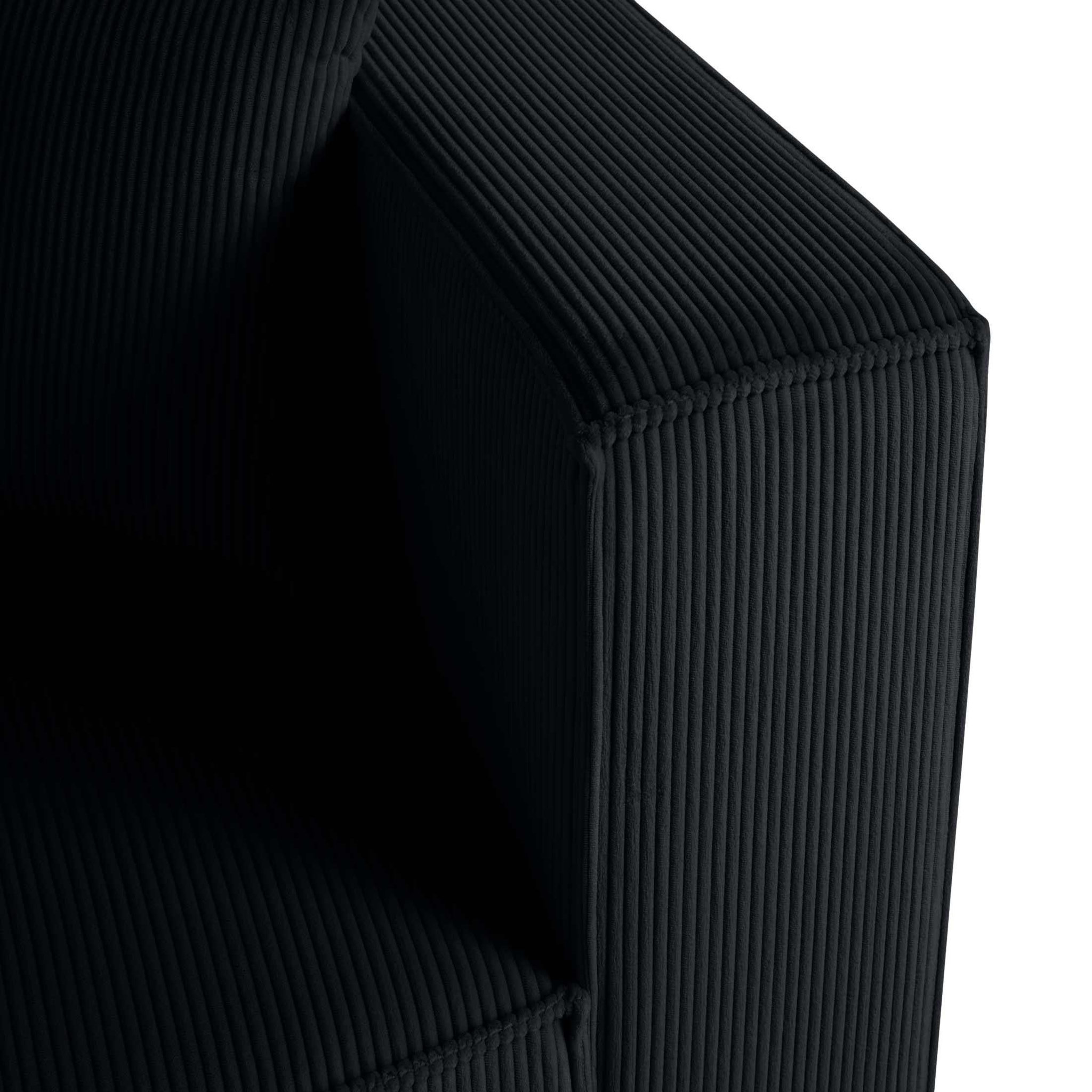 Voir la diapositive 5 : BEST MOBILIER Arty - module d'assise d'angle réversible - en velours côtelé