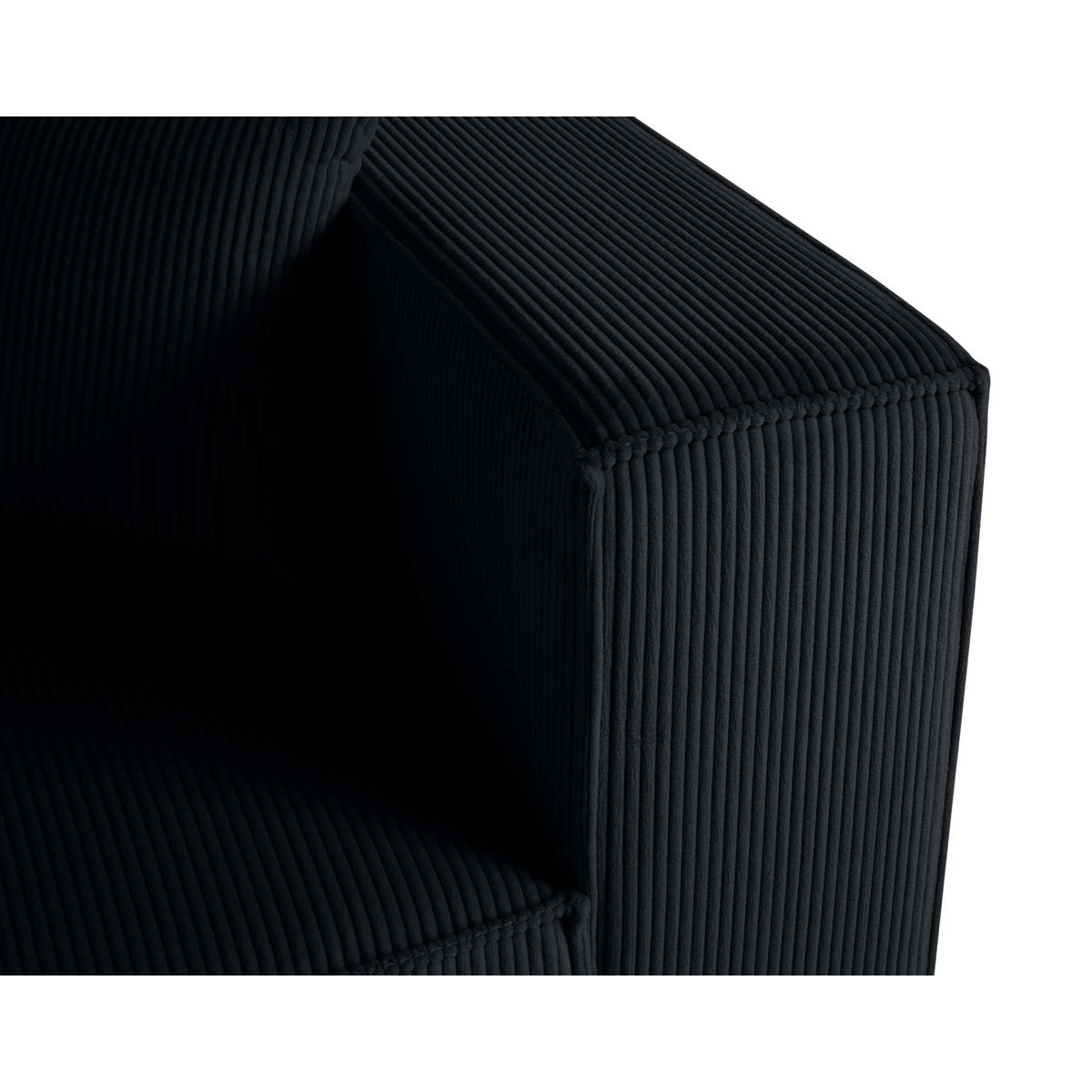 LISA DESIGN Arty - module d'assise d'angle réversible - en velours côtelé