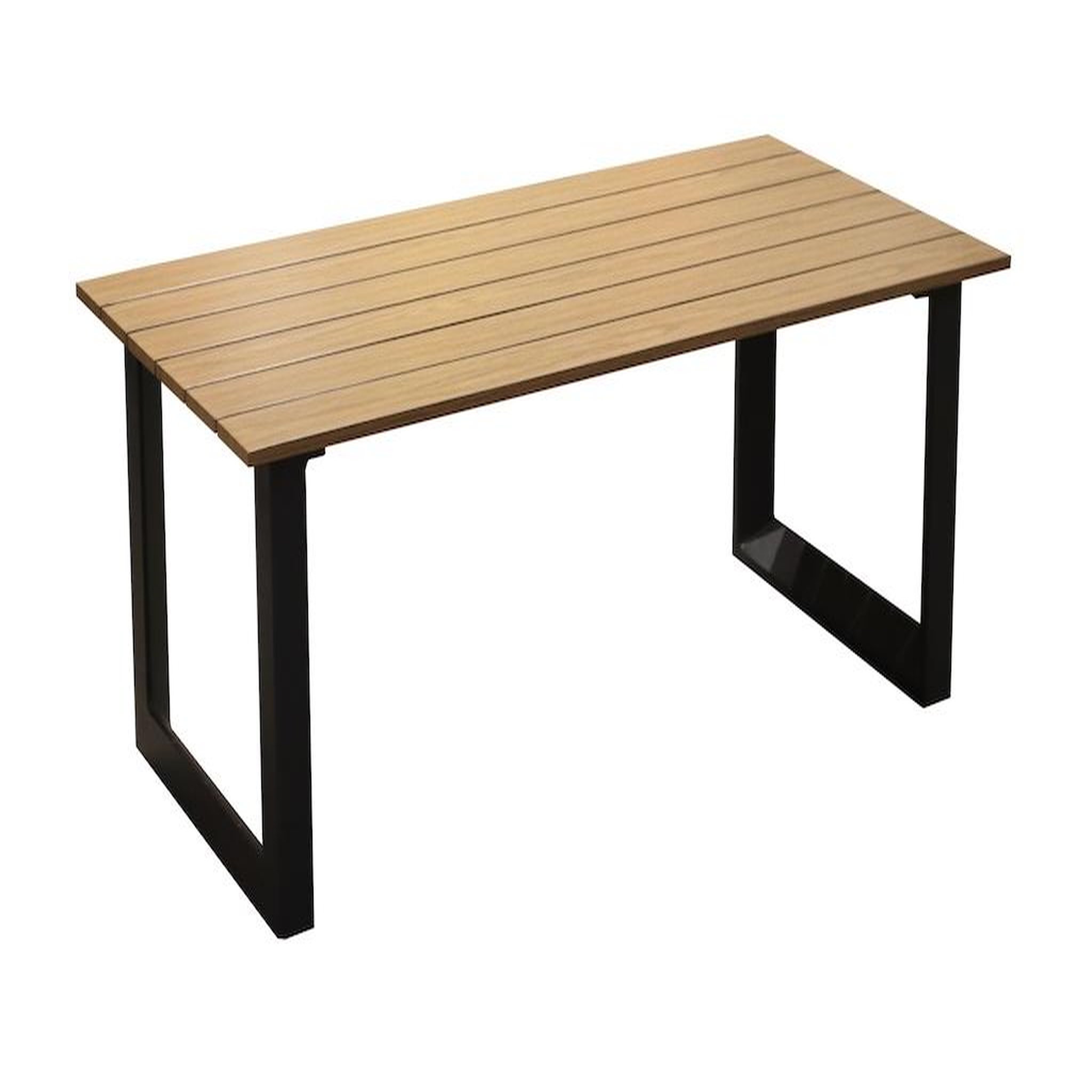 Proloisirs Table basse - PRADO - Aluminium époxy - Lattes - Graphite