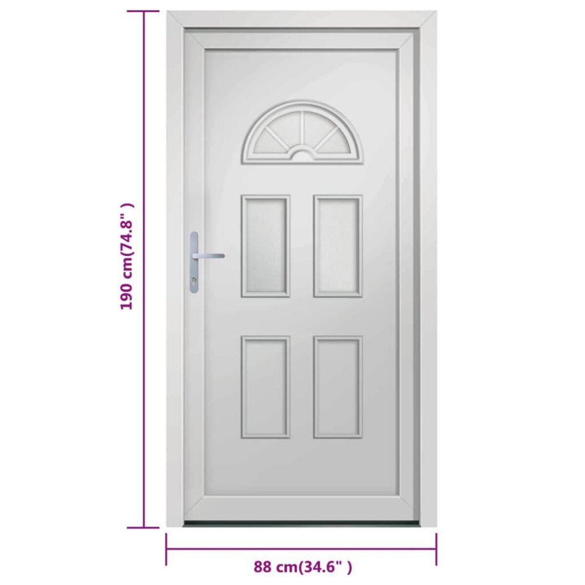 VIDAXL Porte d'entree blanc 88x190 cm PVC