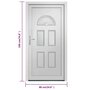 Voir la diapositive 6 : VIDAXL Porte d'entree blanc 88x190 cm PVC