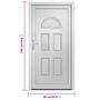 Voir la diapositive 6 : VIDAXL Porte d'entree blanc 88x190 cm PVC
