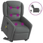 Voir la diapositive 1 : VIDAXL Fauteuil inclinable de massage electrique Gris fonce Tissu