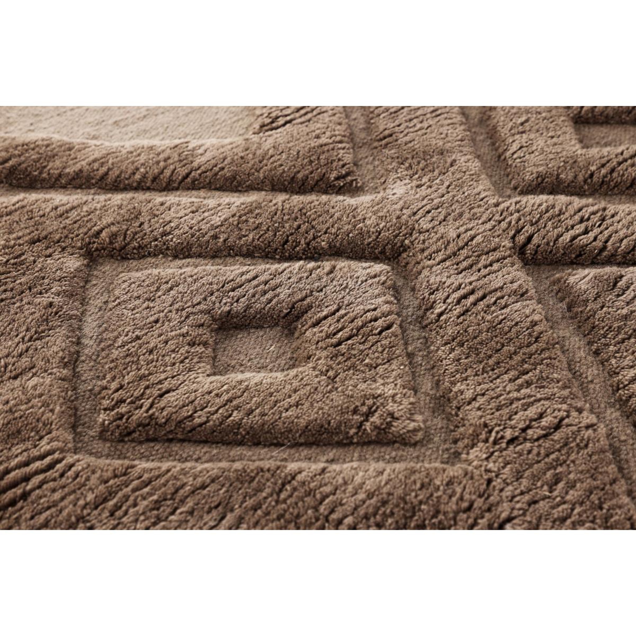 Voir la diapositive 3 : Paris Prix Tapis déco en laine  dahlia  200x300cm marron foncé