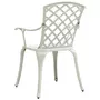 VIDAXL Chaises de jardin 2 pcs Aluminium coule Blanc