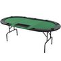 Voir la diapositive 2 : VIDAXL Table de poker pliable pour 9 joueurs 3 plis Ovale Vert