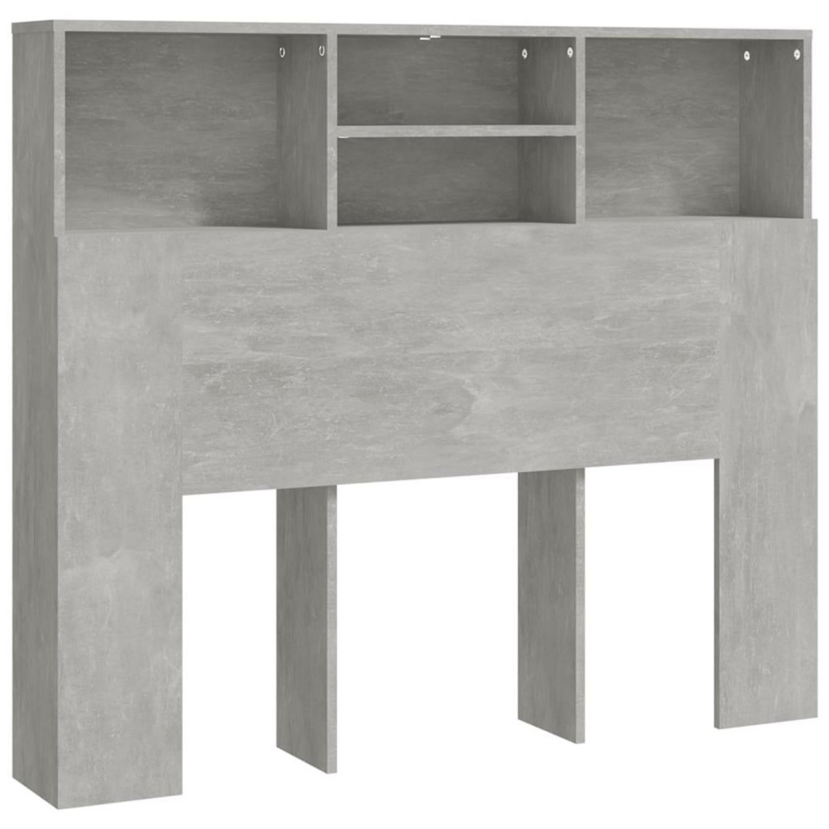 VIDAXL Armoire de tete de lit Gris beton 120x19x103,5 cm