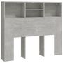 Voir la diapositive 2 : VIDAXL Armoire de tete de lit Gris beton 120x19x103,5 cm