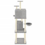 Voir la diapositive 4 : VIDAXL Arbre a chat avec griffoirs en sisal Gris clair 180 cm