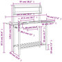 Voir la diapositive 6 : VIDAXL Table de rempotage et evier 147,5x44x139,5 cm bois massif sapin