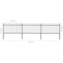 Voir la diapositive 5 : VIDAXL Cloture de jardin avec dessus en cerceau Acier 5,1 x 1 m Noir