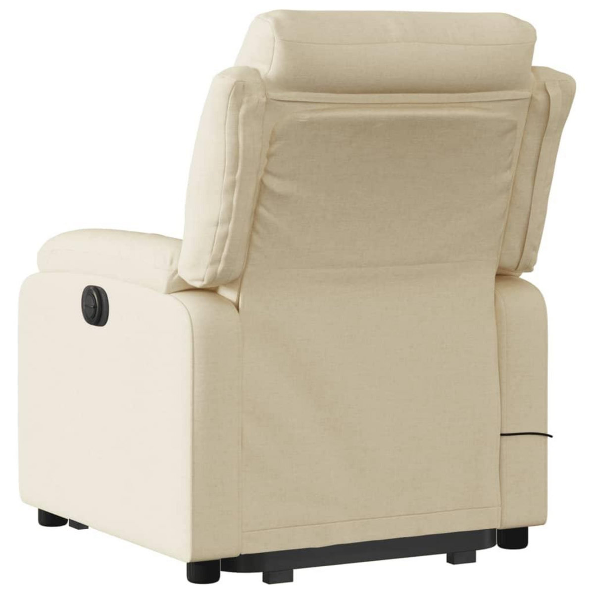 VIDAXL Fauteuil inclinable de massage Creme Tissu