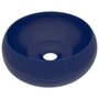 VIDAXL Lavabo rond de luxe Bleu fonce mat 40x15 cm Ceramique