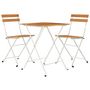 Voir la diapositive 3 : VIDAXL Ensemble de bistro pliable 3 pcs Bois d'acacia solide et acier