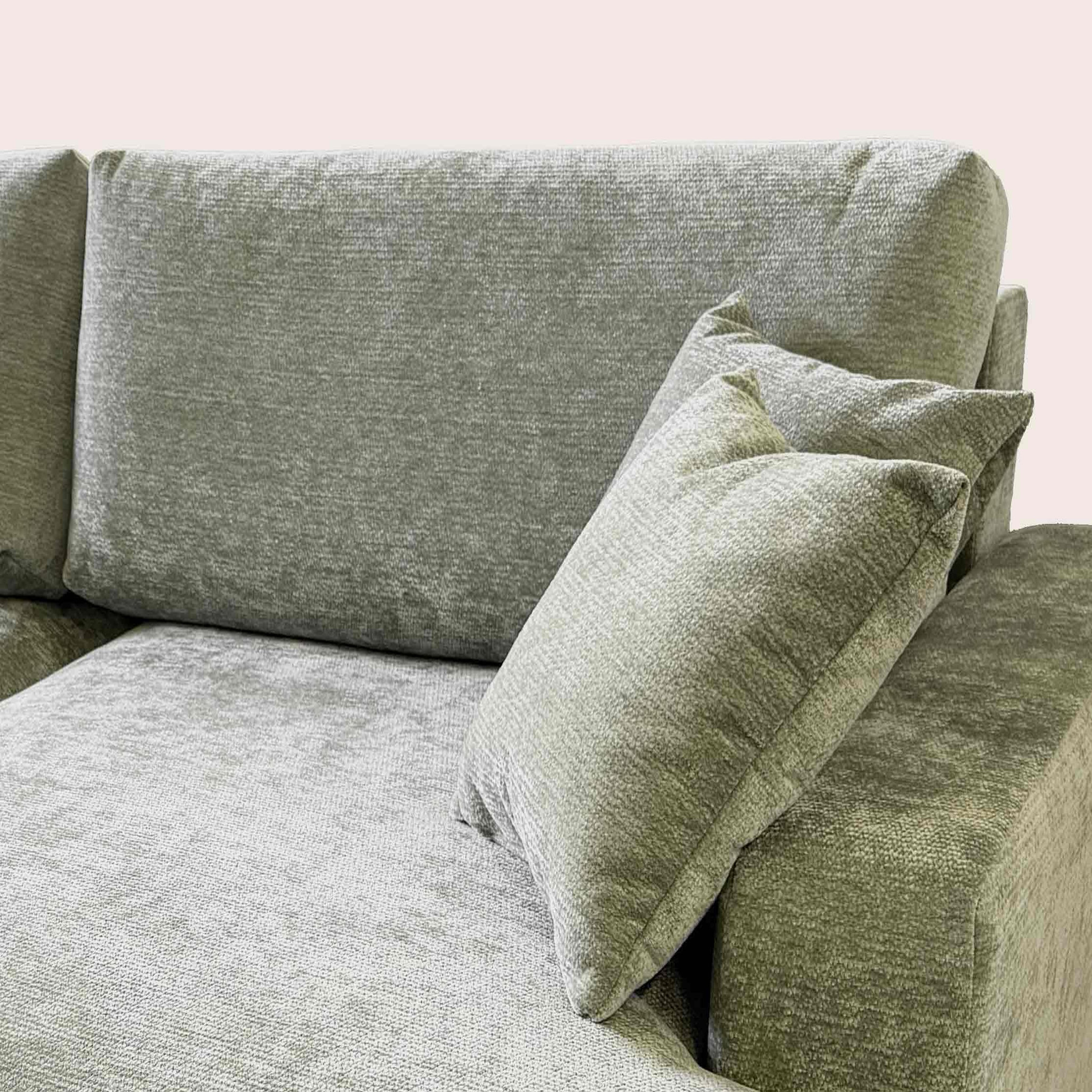 Voir la diapositive 6 : BEST MOBILIER Pivoine - canapé d'angle ouvert droit 4 places convertible avec coffre en tissu texturé