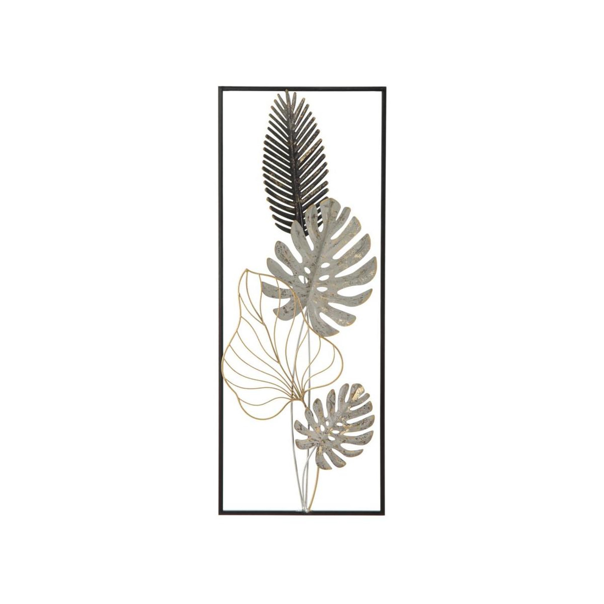 Paris Prix Décoration murale encadrée en métal  plam  74cm multicolore