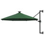 Voir la diapositive 1 : VIDAXL Parasol mural de jardin avec LED 300 cm vert