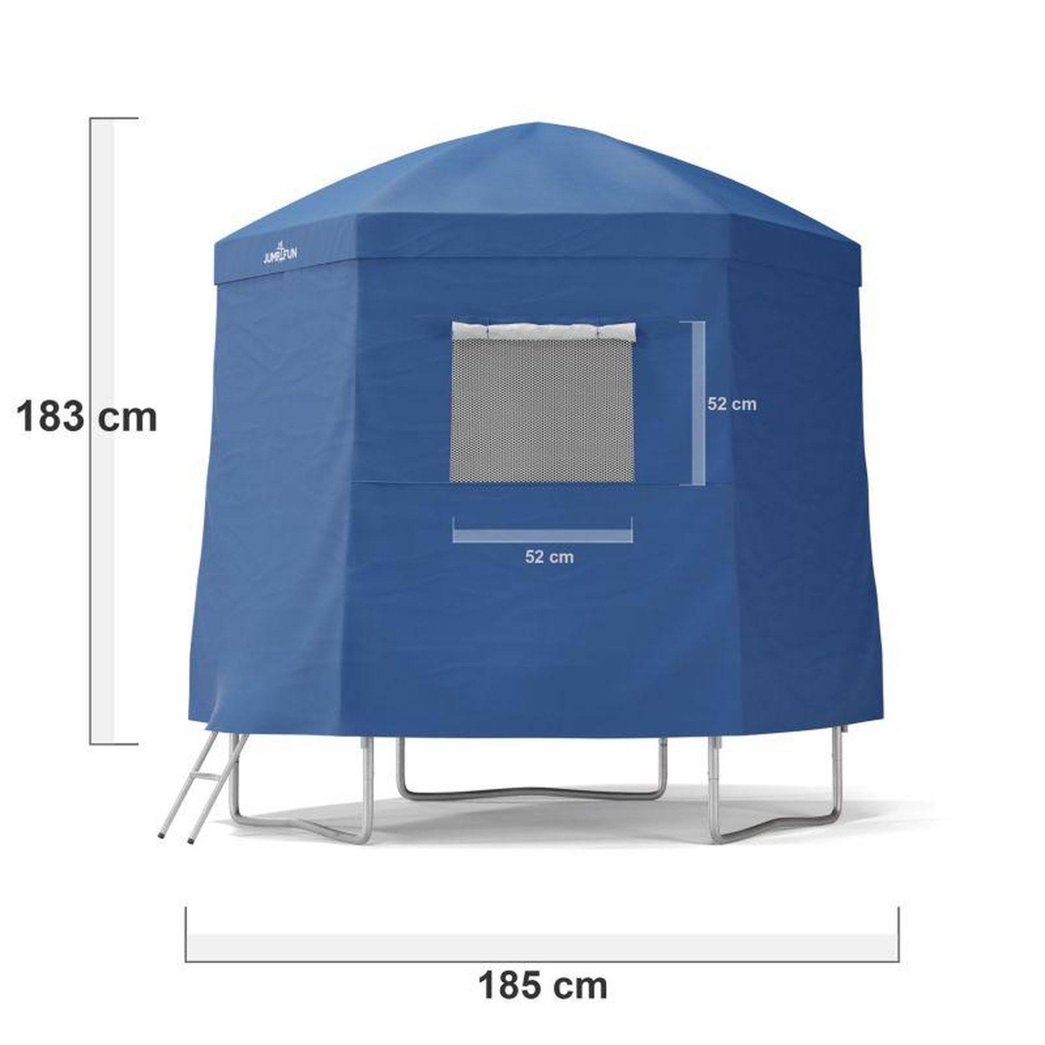 Voir la diapositive 3 : JUMP4FUN Tente cabane pour trampoline 6FT-185cm - Bleu