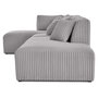 Voir la diapositive 3 : LISA DESIGN Victoire - canapé modulable d'angle gauche 5 places en velours côtelé grosses côtes