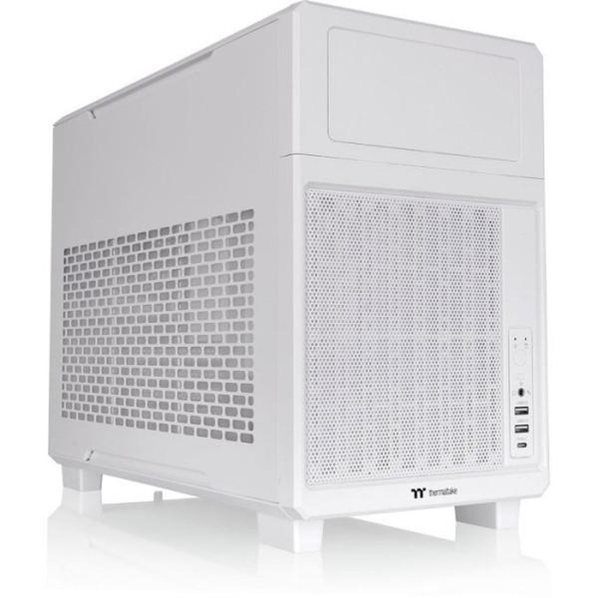 Thermaltake Boîtier PC - THERMALTAKE - TR200 Snow - Blanc - Mini tour - Format Micro-ATX