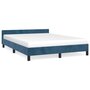 Voir la diapositive 2 : VIDAXL Cadre de lit sans matelas bleu fonce 140x200 cm velours