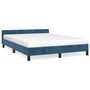 Voir la diapositive 2 : VIDAXL Cadre de lit sans matelas bleu fonce 140x200 cm velours