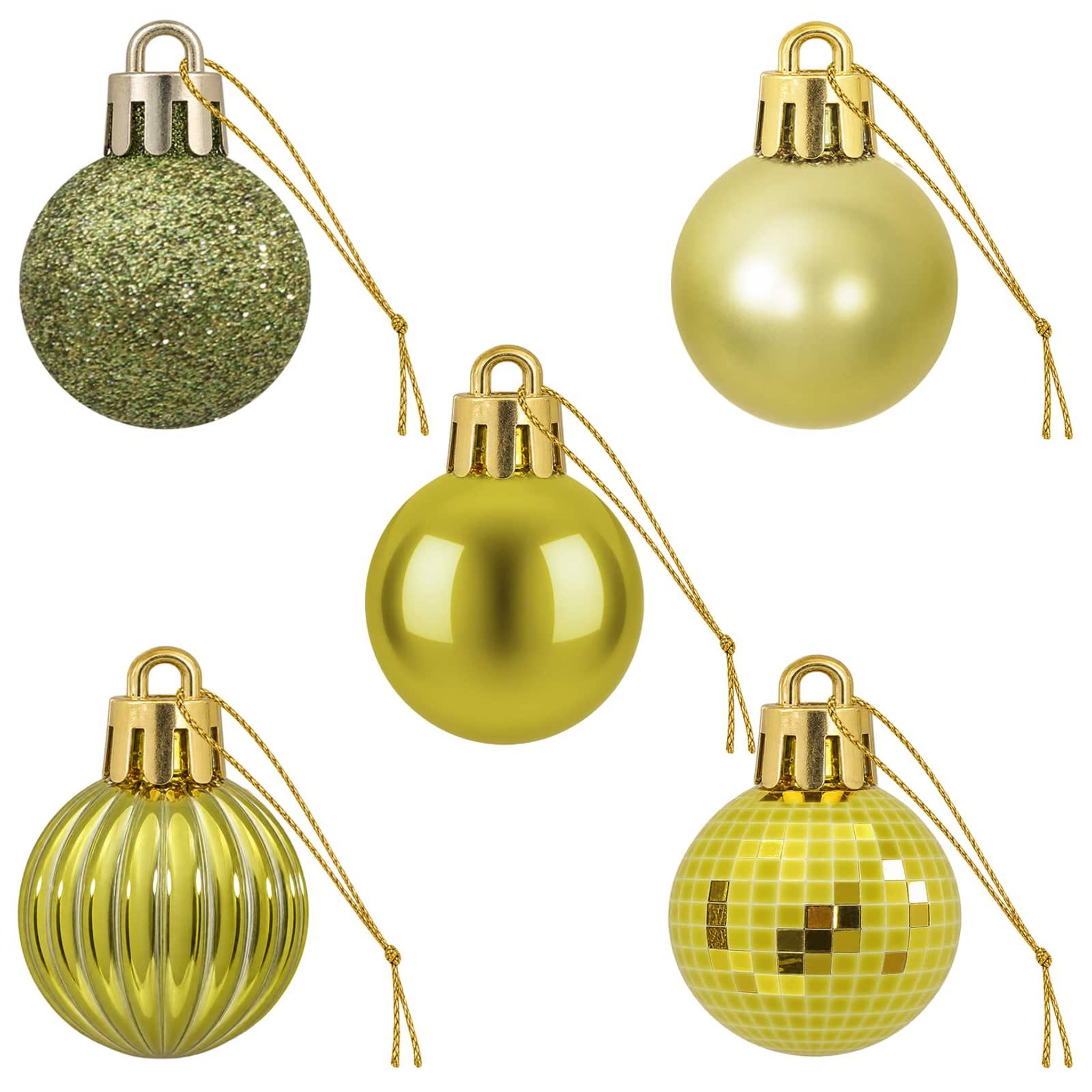 Voir la diapositive 5 : VIDAXL Ensemble de boules de Noël 150 pc Vert clair Diam. 3 cm