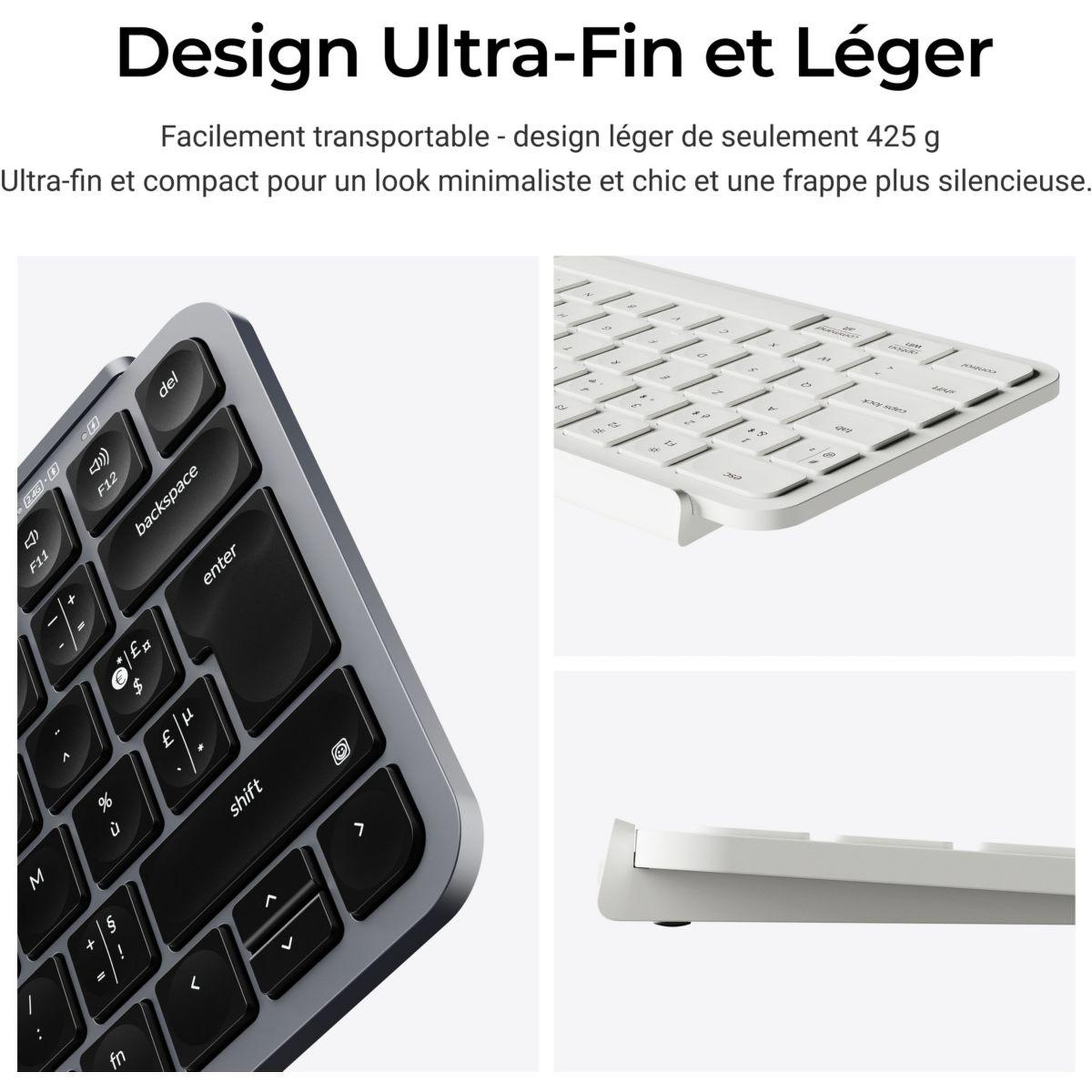 Voir la diapositive 5 : KEYCHRON Clavier gamer sans fil B1 Pro Ultra-Slim Wireless