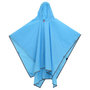 Voir la diapositive 3 : VIDAXL Poncho de pluie avec capuche design 2 en 1 bleu 223x145 cm