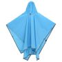 Voir la diapositive 3 : VIDAXL Poncho de pluie avec capuche design 2 en 1 bleu 223x145 cm