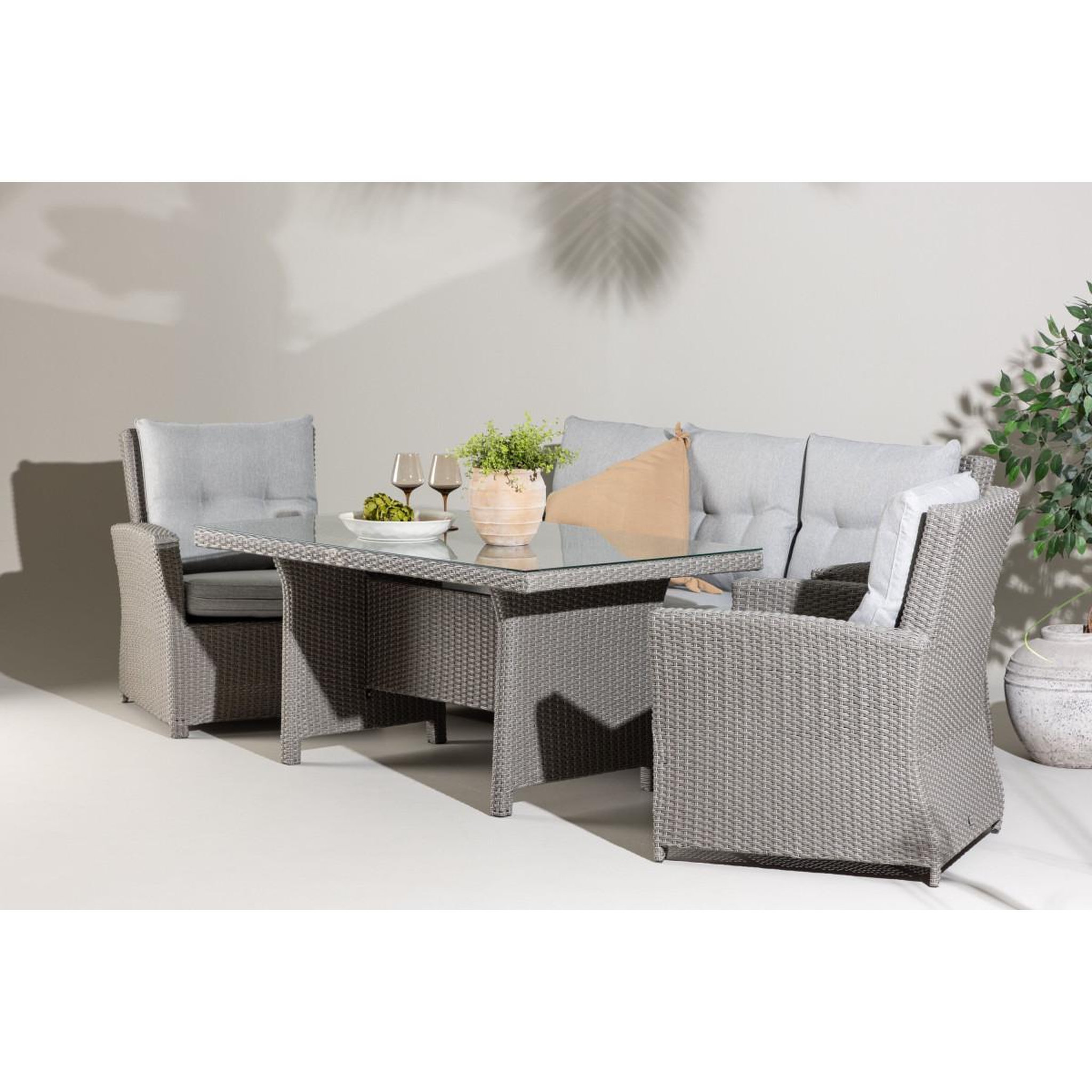 Voir la diapositive 6 : Paris Prix Salon repas de jardin 5 places  brentwood  186cm gris