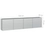 Voir la diapositive 6 : VIDAXL Lit sureleve de jardin 320x40x77 cm Acier galvanise Argente